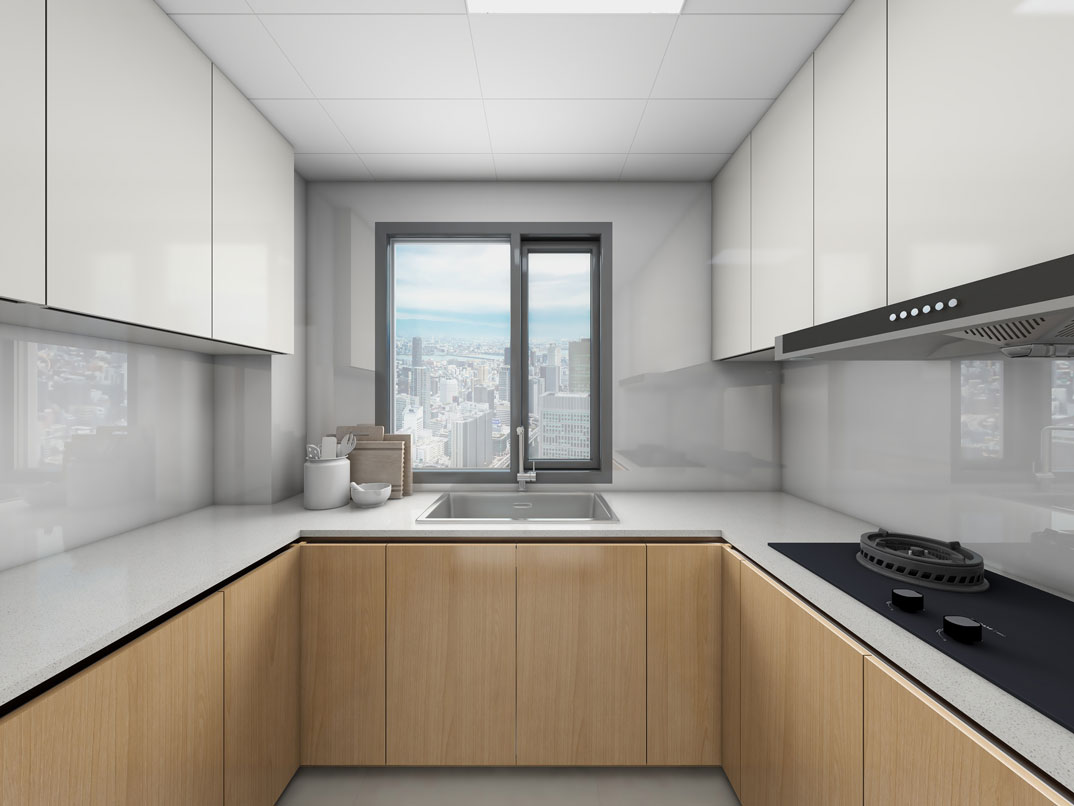 中歐國際城115㎡三室兩廳廚房原木極簡風(fēng)格裝修案例效果圖-詳細.jpg